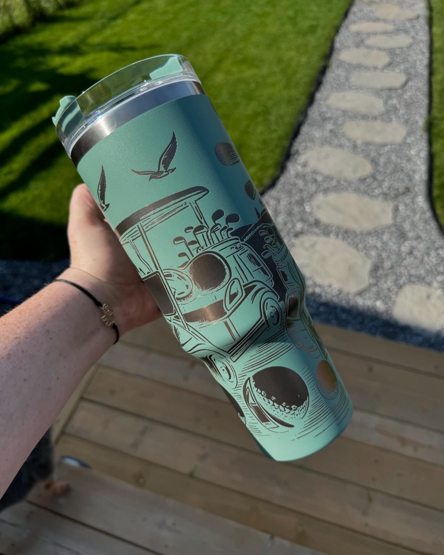 Golf engraved tumbler