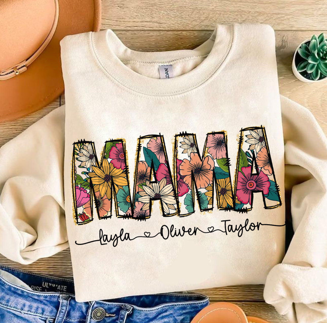 Mama floral with names