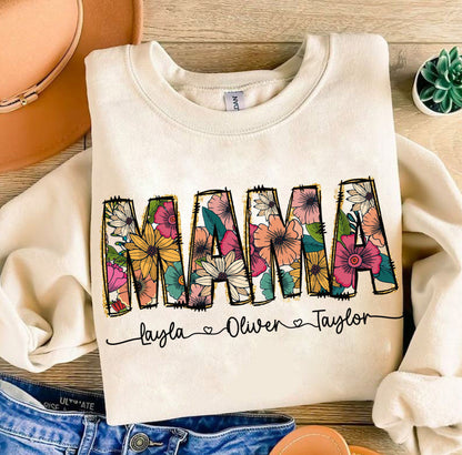 Mama floral with names